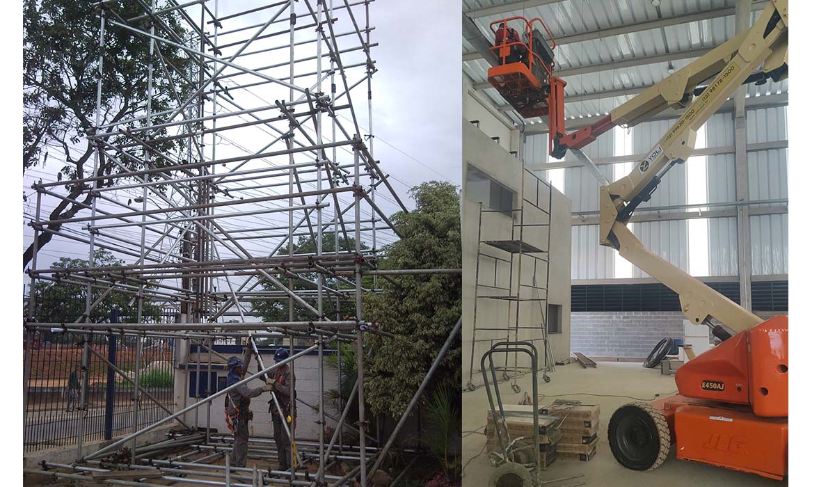 Andaimes ou Plataformas Elevatórias: qual a melhor opção para sua obra?