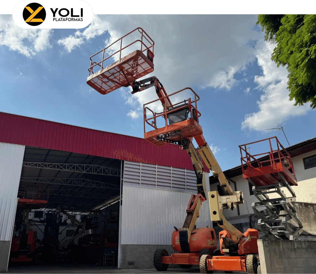 Plataformas elevatórias em operação
